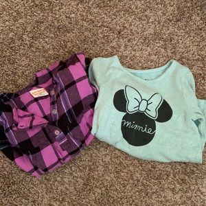 Two 24M jumping beans girls long sleeve shirts